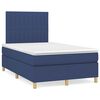 vidaXL Boxspring met matras en LED stof blauw 120x190 cm