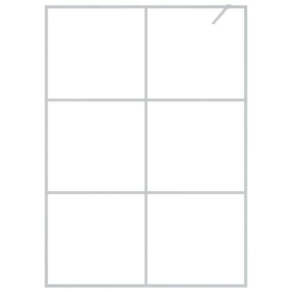 vidaXL Inloopdouchewand 140x195 cm transparant ESG-glas zilverkleurig