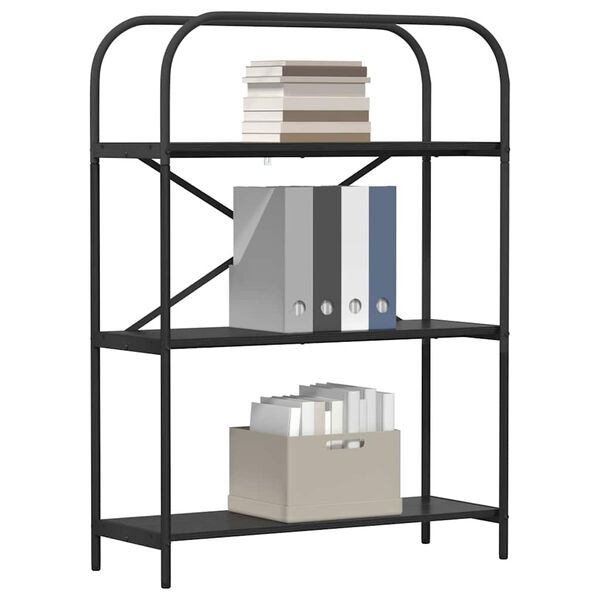 vidaXL Boekenkast Zwart Eiken 80 x 30 x 109 cm Bewerkt hout