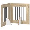 vidaXL Opvouwbaar hondenhek met standaards 2 pcs Sonoma Eiken 120,5 cm