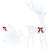vidaXL Rendier trek slede LOVIISA 450 LED's Koel wit