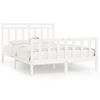vidaXL Bedframe massief grenenhout wit 160x200 cm