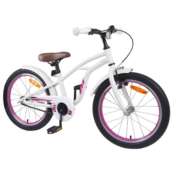 vidaXL Kinderfiets 22 Inch voor 7-12 jaar oud Wit