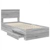 vidaXL Bedframe met hoofdeinde Grijs Sonoma 90 x 190 cm Bewerkt hout