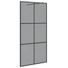 vidaXL Inloop Douche Wand Zwart 100 x 195 cm gehard glas
