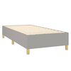 vidaXL Boxspring met matras en LED stof lichtgrijs 90x200 cm