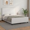 vidaXL Bedframe met hoofdbord kunstleer wit 140x190 cm