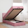 vidaXL Ottoman bed met matras 100x200 cm fluweel roze