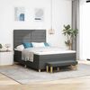 vidaXL Boxspring bed met matras Donkergrijs 140 x 190 cm Stof