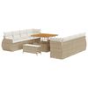 vidaXL Tuin Sofa Set 11 st Beige poly rattan