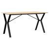 vidaXL Eettafel Y-frame 140x80x75 cm massief grenenhout en staal