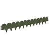 vidaXL Gazonrand 10 pcs 103 x 15 cm Staal Olijfgroen