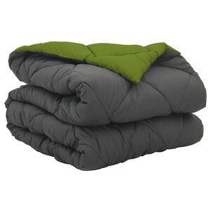 vidaXL Vol jaar dekbed Groen en Antraciet 200 x 135 cm Microfiber