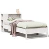 vidaXL Bed met boekenkast zonder matras grenenhout wit 90x190 cm