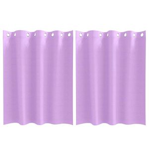 vidaXL Zwart-out Gordijnen met Ringen 2 st Paars 140 x 140 cm