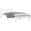 vidaXL Bedframe Wit 208.6 x 157.6 x 69.4 cm Massief grenenhout