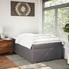 vidaXL Boxspring met matras kunstleer grijs 120x190 cm