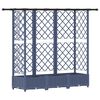 vidaXL Verhoogd Bed met Trellis en Dak Grijs 164 x 40 x 121 cm PP