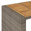 vidaXL Tuinbartafel acaciahouten blad 105x80x110 cm poly rattan grijs