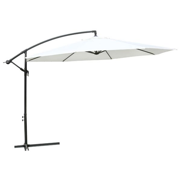 vidaXL Hangende Zonneparasol Wit