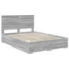 vidaXL Bedframe met hoofdeinde Grijs Sonoma 135 x 190 cm Bewerkt hout