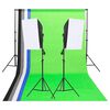vidaXL Studioverlichtingsset met achtergronden en softboxen
