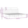 vidaXL Bedframe met hoofdbord metaal wit 193x203 cm