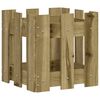 vidaXL Plantenbak met hekontwerp 30x30x30 cm ge&iuml;mpregneerd grenenhout