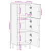 vidaXL Hoge kast 40x33x110 cm massief mangohout