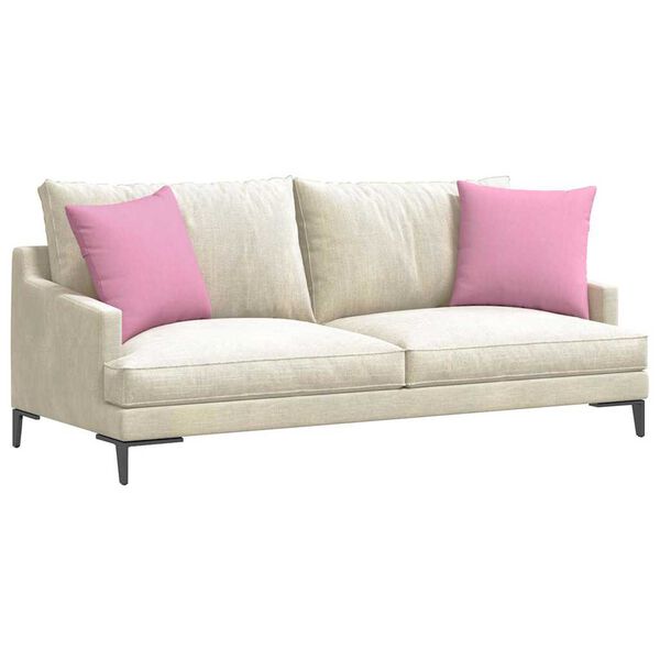 vidaXL Sofa Kussens 2 stuks Roze 45 x 45 cm Stof