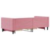 vidaXL Slaapbank met onderschuifbed en lades 90x200 cm fluweel roze