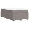 vidaXL Boxspring met matras stof taupe 120x200 cm