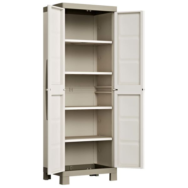 Keter Opbergkast met schappen Excellence 182 cm beige en taupe