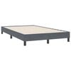 vidaXL Boxspring met matras fluweel donkergrijs 120x220 cm
