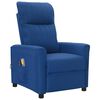 vidaXL Massagestoel elektrisch stof blauw