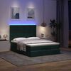 vidaXL Ottoman bed met matrassen en LED's 140x190cm fluweel