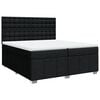vidaXL Boxspring met matras stof zwart 200x200 cm