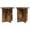 vidaXL Plantenstandaard 2 pcs Gerookt eiken 40 x 40 x 40 cm