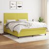 vidaXL Boxspring met matras stof groen 180x200 cm