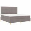 vidaXL Boxspringbed met matras met hoofdeinde Taupe 180 x 200 cm Stof
