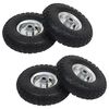 vidaXL Steekwagenwielen 4,10/3,50-4 (260x83) rubber 4 st