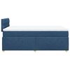 vidaXL Boxspring met matras stof blauw 120x200 cm