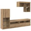 vidaXL TV Wandmeubels 6 st Artisan Eiken Bewerkt hout