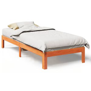 vidaXL Bedframe zonder matras massief grenenhout wasbruin 80x200 cm