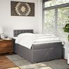 vidaXL Boxspring met matras kunstleer grijs 120x200 cm