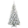 vidaXL Kunstmatige Inklapbare Kerstboom Wit 210 cm PE en PVC