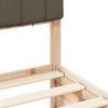 vidaXL Bedframe met Gevoerd Hoofdgedeelte Taupe 100 x 200 cm