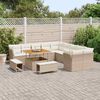 vidaXL Tuin Sofa Set met kussen 13 pcs Beige en Cr&egrave;me poly rattan