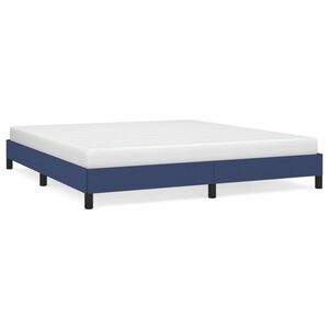 vidaXL Bedframe zonder matras stof blauw 160x200 cm
