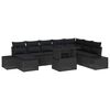 vidaXL Tuin Sofa Set 9 st Zwart poly rattan